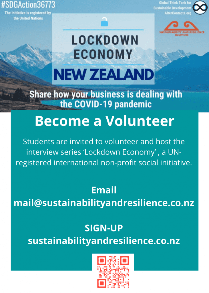 Lockdown Economy Volunteer Flyer_Sustainability and Resilience Institute New Zealand